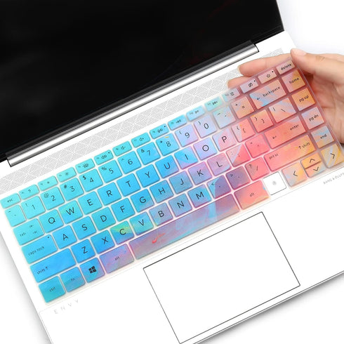Keyboard Cover for HP Envy 13t-ba 13-bd 13z-ay, HP Envy x360 2-in-1 15.6 Fingerprint Reader 15m-EU/ES 15-ep 15-es2075cl 15-es2026nr 15m-es1023dx 1...
